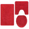 Csúszásmentes fürdőszőnyeg készlet 3 pcs Piros 50 x 50 cm PP