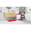 Csúszásmentes fürdőszőnyeg készlet 3 pcs Piros 50 x 50 cm PP