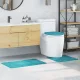 Csúszásmentes fürdőszőnyeg készlet 3 pcs Türkiz 50 x 50 cm PP