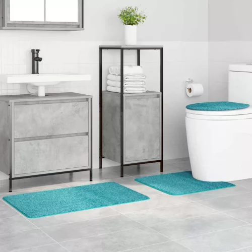 Csúszásmentes fürdőszőnyeg készlet 3 pcs Türkiz 50 x 50 cm PP