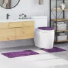 Csúszásmentes fürdőszőnyeg készlet 3 pcs Lila 50 x 50 cm PP