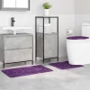 Csúszásmentes fürdőszőnyeg készlet 3 pcs Lila 50 x 50 cm PP