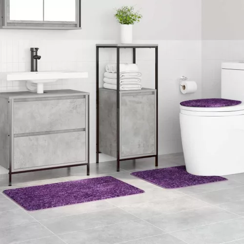 Csúszásmentes fürdőszőnyeg készlet 3 pcs Lila 50 x 50 cm PP
