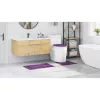 Csúszásmentes fürdőszőnyeg készlet 3 pcs Lila 50 x 50 cm PP