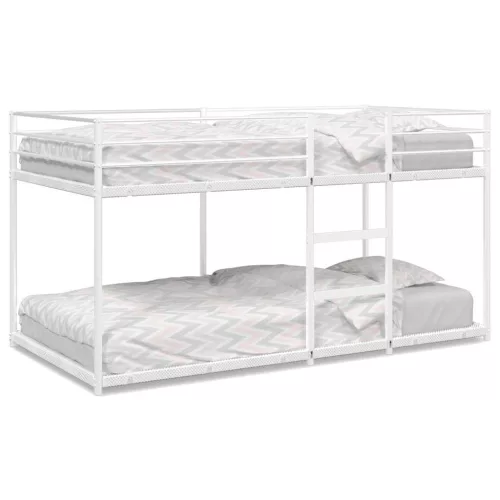 Fehér acél emeletes ágy matrac nélkül 75 x 190 cm