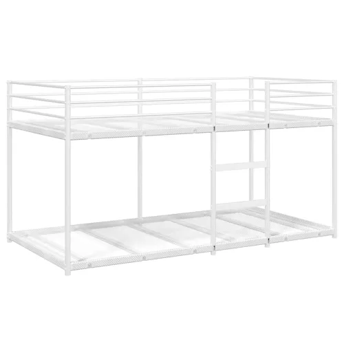 Fehér acél emeletes ágy matrac nélkül 75 x 190 cm