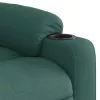 Sötétzöld szövet dönthető fotel