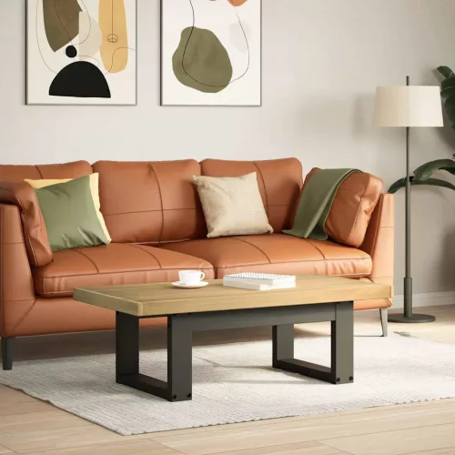 Dohányzóasztal NOAIN U alakú lábak 120x60x40cm tömör fa fenyőfa