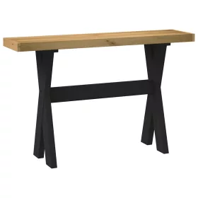   Konzolasztal NOAIN X alakú lábak 120x30x75 cm tömör fa fenyőfa