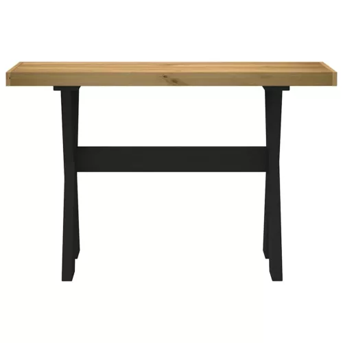 Konzolasztal NOAIN X alakú lábak 120x30x75 cm tömör fa fenyőfa