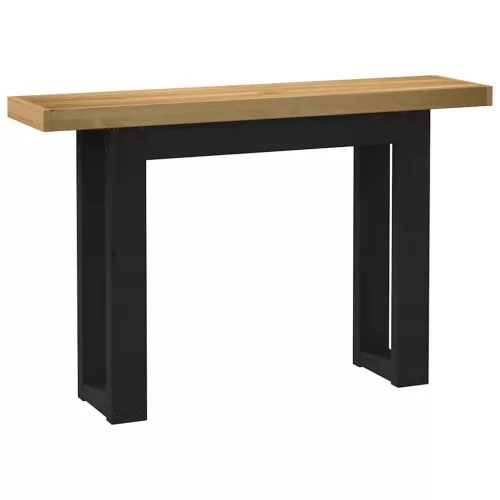 Konzolasztal NOAIN U alakú lábak 120x30x75 cm tömör fa fenyőfa