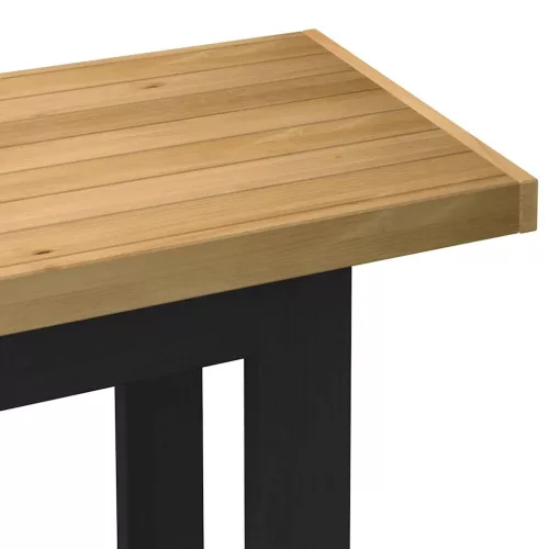 Íróasztal NOAIN U alakú lábak 120x50x75 cm tömör fa fenyőfa