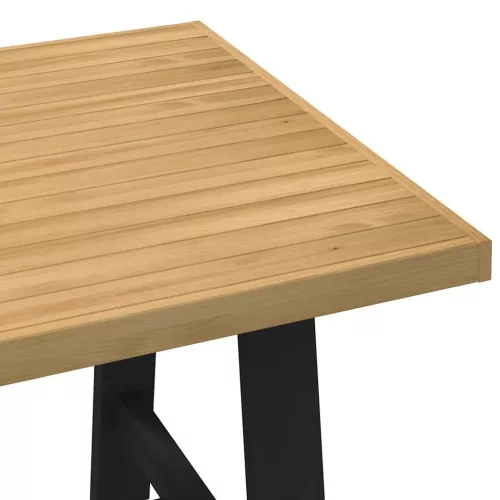 Étkezőasztal NOAIN A alakú lábak 160x90x75 cm tömör fa fenyőfa