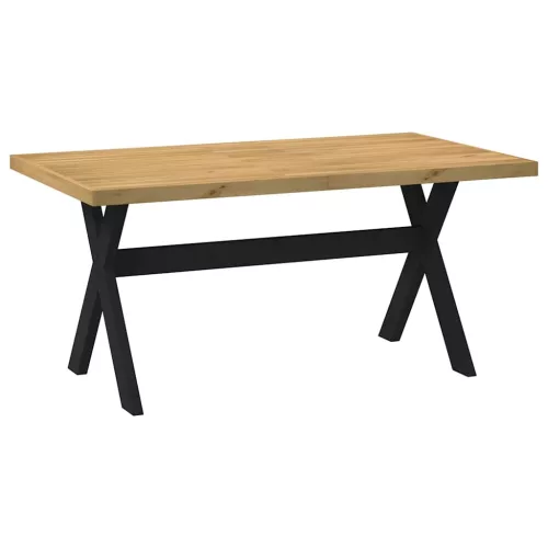 Étkezőasztal NOAIN X alakú lábak 160x90x75 cm tömör fa fenyőfa