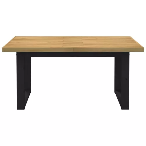 Étkezőasztal NOAIN U alakú lábak 160x90x75 cm tömör fa fenyőfa