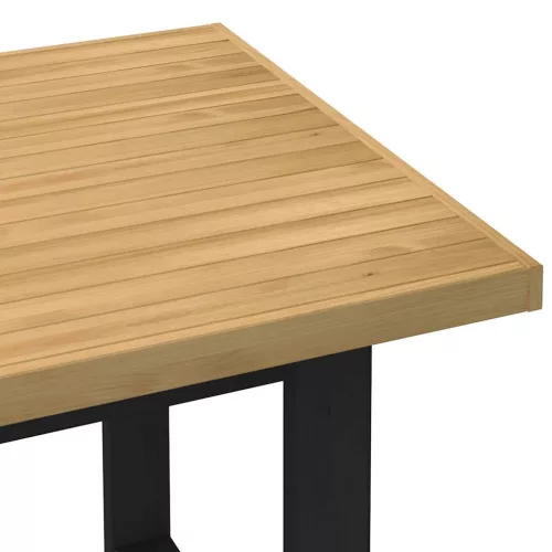 Étkezőasztal NOAIN U alakú lábak 160x90x75 cm tömör fa fenyőfa