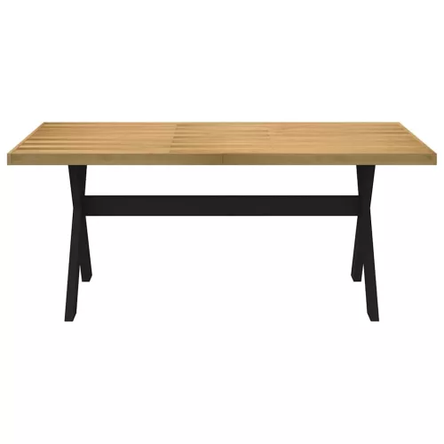 Étkezőasztal NOAIN X alakú lábak 180x90x75 cm tömör fa fenyőfa