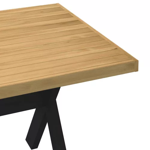 Étkezőasztal NOAIN X alakú lábak 180x90x75 cm tömör fa fenyőfa