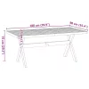 Étkezőasztal NOAIN X alakú lábak 180x90x75 cm tömör fa fenyőfa