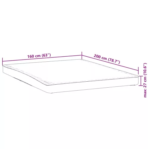 Fehér matracvédő 160 x 200 cm vízálló