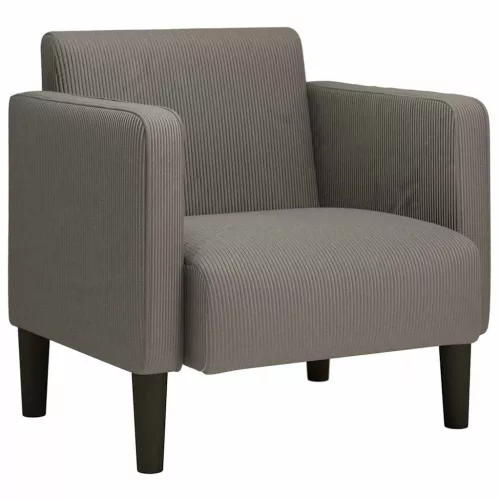 Világosszürke kordbársony szövet kanapészék karfás szék 54 cm