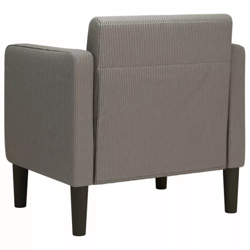 Világosszürke kordbársony szövet kanapészék karfás szék 54 cm