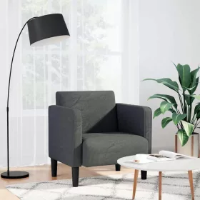   Sötétszürke kordbársony szövet kanapészék karfás szék 54 cm