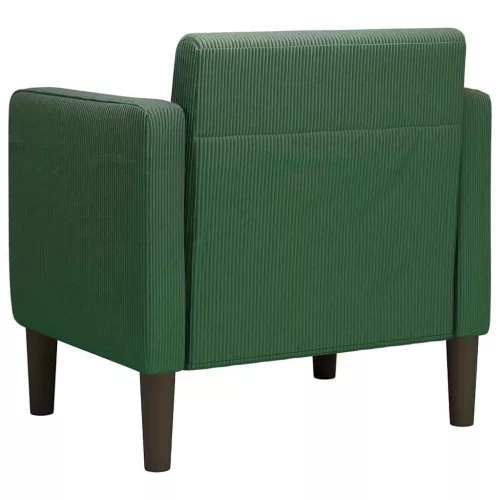 Sötét zöld kordbársony szövet kanapészék karfás szék 54 cm
