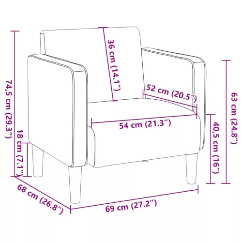 Sötét zöld kordbársony szövet kanapészék karfás szék 54 cm