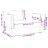Szürke-zöld kordbársony szövet loveseat kanapé 109 cm