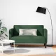 Sötét zöld kordbársony szövet loveseat kanapé 109 cm