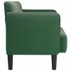 Sötét zöld kordbársony szövet loveseat kanapé 109 cm
