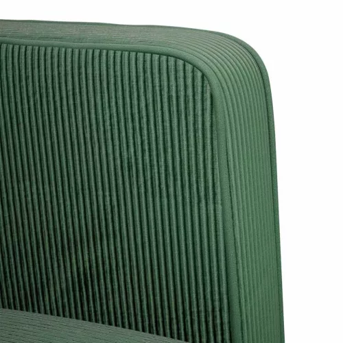 Sötét zöld kordbársony szövet loveseat kanapé 109 cm