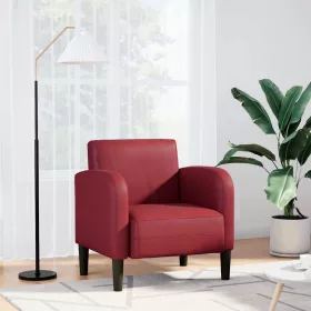 Bordó műbőr kanapé szék karfával 60 cm