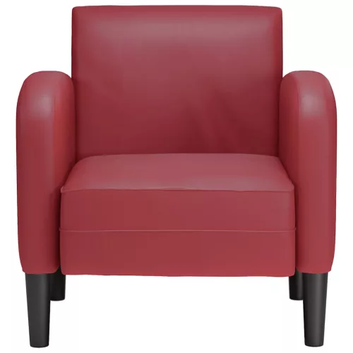 Bordó műbőr kanapé szék karfával 60 cm