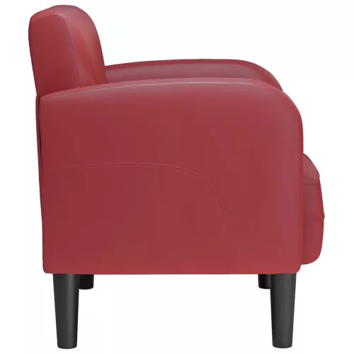 Bordó műbőr kanapé szék karfával 60 cm