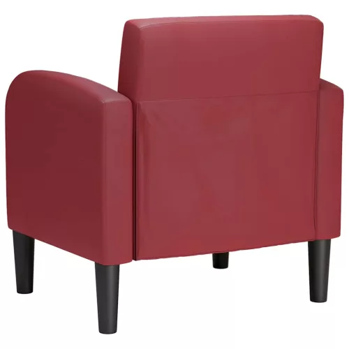 Bordó műbőr kanapé szék karfával 60 cm