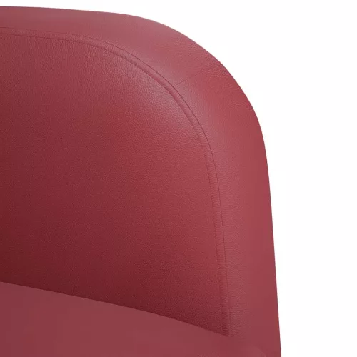 Bordó műbőr kanapé szék karfával 60 cm