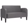 Szürke műbőr Loveseat kanapé 110 cm
