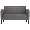 Szürke műbőr Loveseat kanapé 110 cm