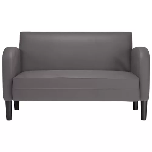 Szürke műbőr Loveseat kanapé 110 cm