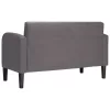 Szürke műbőr Loveseat kanapé 110 cm