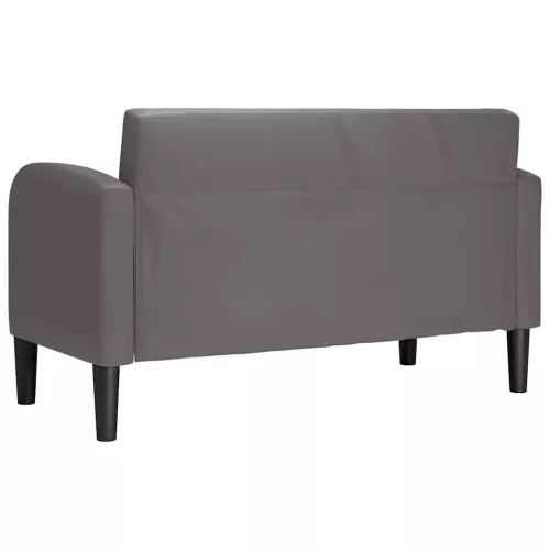 Szürke műbőr Loveseat kanapé 110 cm