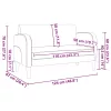 Szürke műbőr Loveseat kanapé 110 cm