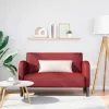 Bordó műbőr loveseat kanapé 110 cm