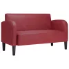 Bordó műbőr loveseat kanapé 110 cm