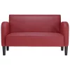 Bordó műbőr loveseat kanapé 110 cm