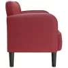 Bordó műbőr loveseat kanapé 110 cm