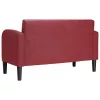 Bordó műbőr loveseat kanapé 110 cm