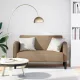 Cappuccino műbőr loveseat kanapé 110 cm
